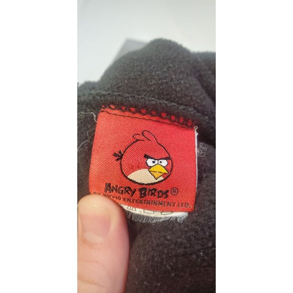 Angry Birds Beanie Winter Hat Ear Flap Pom Pom Knitted Black - Picture 6 of 8